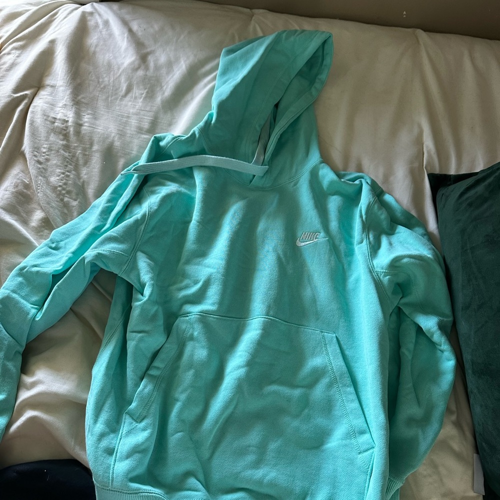 Bright blue Nike club fleece hoodie